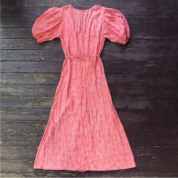 Faithful the Brand Midi Dress Maurie Floral Pink szS - Picture 8 of 12